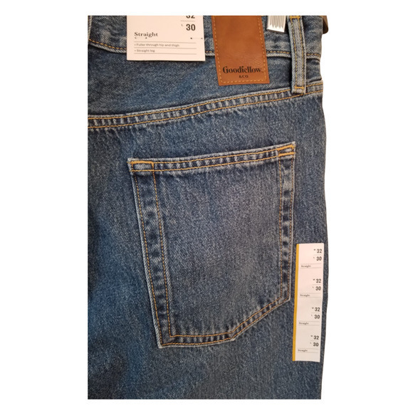 Goodfellow Men's Straight Fit Blue Jeans Regular Size 32x30 - Picture 7 of 8